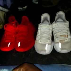 Adidas U Path run in all red plus Adidas U Path run white Size 12 & 13,both $30.